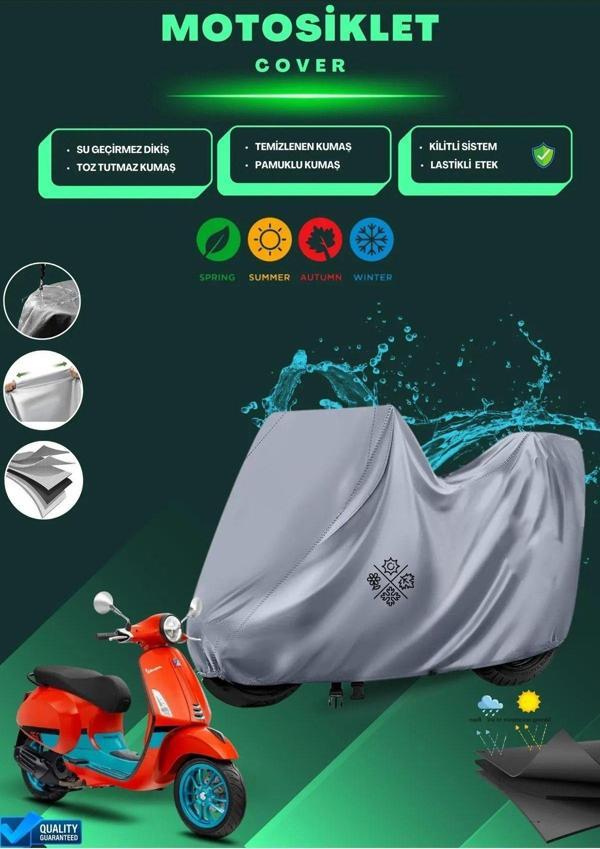 Motosiklet Brandası 4 Mevsim Milflon Suya ve Rüzgara Dayanıklı Premium Kalite Motor Branda XL Beden - Image 1