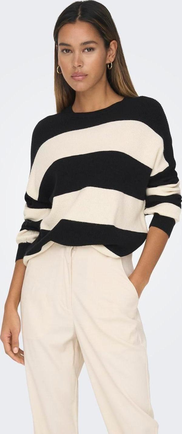 Only Onlatia L/S Stripe Pullover Kadın Kazak - Image 1