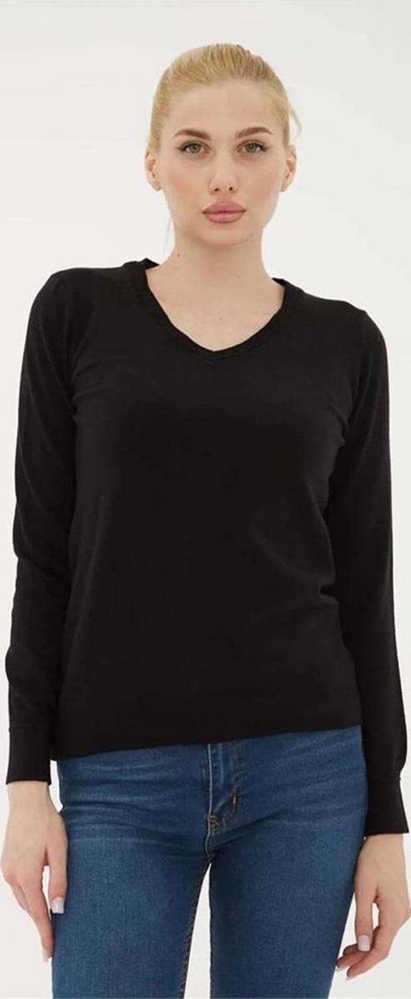 Fashion Friends Kadın V Yaka Kazak 24K0778K1 - Image 1