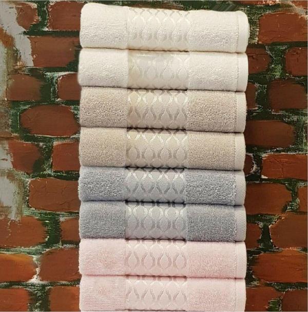 Elissa Havlu 8 Adet - Pembe Krem Taş Gri - Image 1