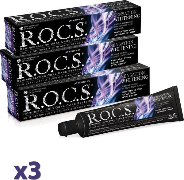 Rocs Diş Macunu Sensation Whitening 60 Ml X 3 Adet - Image 1