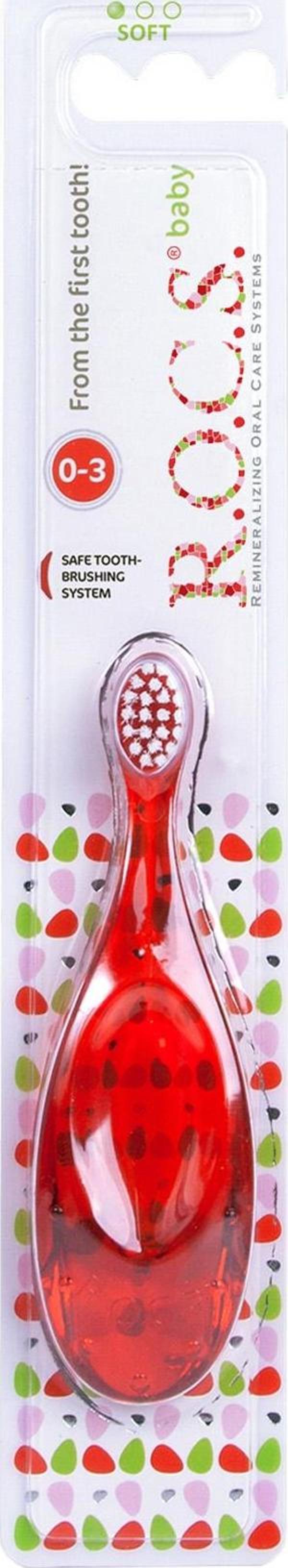 Rocs Bebekler için Diş Fırçası Kırmızı 0-3 Yaş Rocs Baby Extra Soft - Image 1