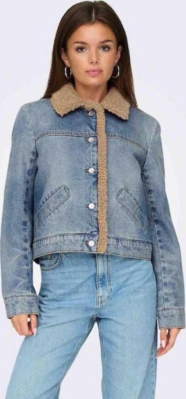 Only Onlnadya Ls Teddy Kadın Jean Ceket - Image 1