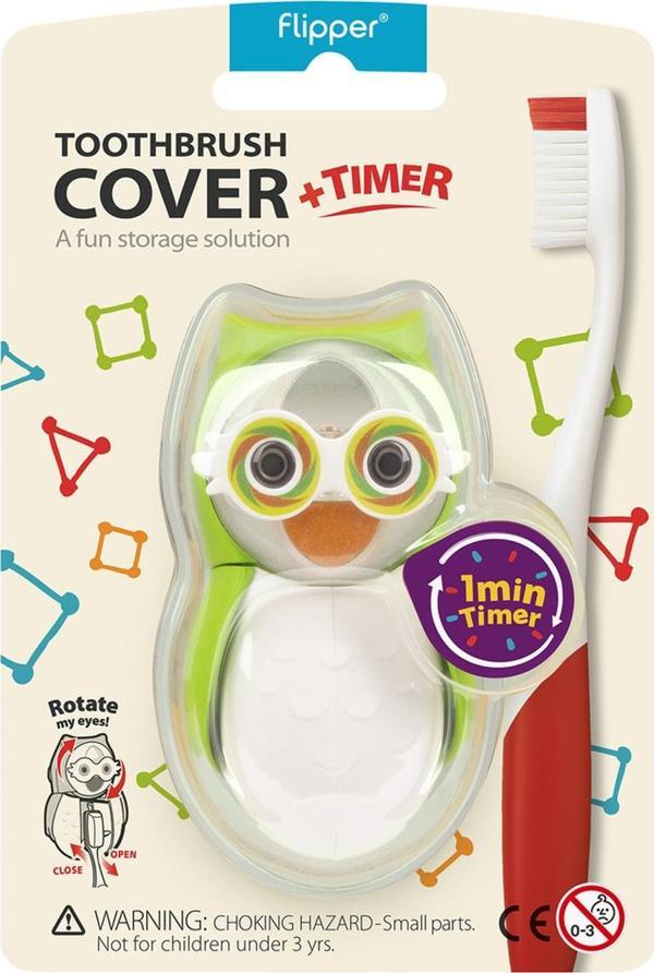 Flipper KUM SAATLİ DİŞ FIRÇASI HİJYENİK SAKLAMA KABI - YEŞİL - Image 1