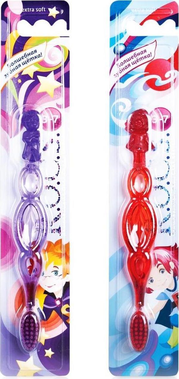 Rocs Kids 3-7 Yaş Diş Fırçası-2 adet -Mor ve Kırmızı - Image 1