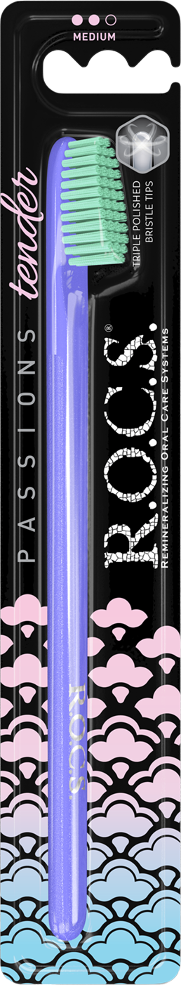 Rocs PASSIONS DİŞ FIRÇASI TENDER-LACİVERT SAP-YEŞİL KIL - Image 1