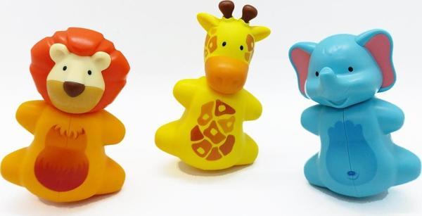 Flipper Otomatik Kapaklı Diş Fırçası Hijyenik Saklama Kabı 3lü Set - Fil / Aslan / Zürafa Figürlü - Image 1