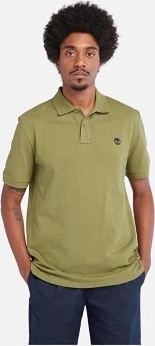 Timberland Pique Short Sleeve Polo Erkek T-Shirt TB0A26N4CL61 - Image 1