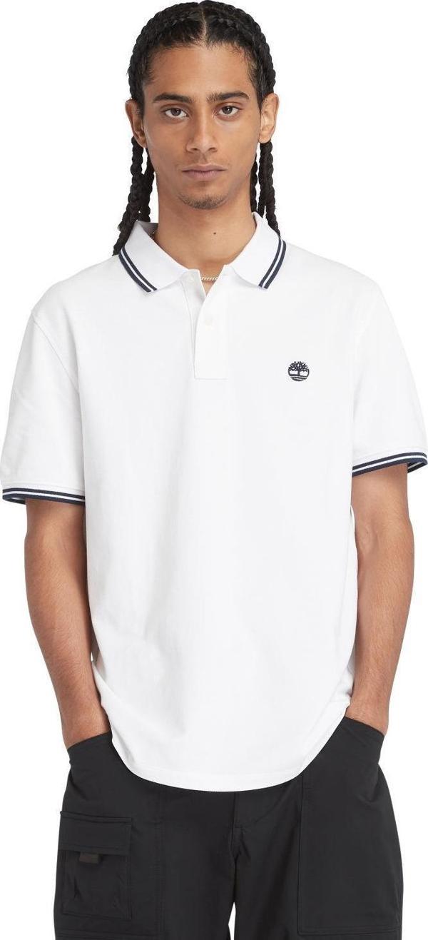 Timberland Tipped Pique Short Sleeve Polo Erkek T-Shirt TB0A5W4Y1001 - Image 1