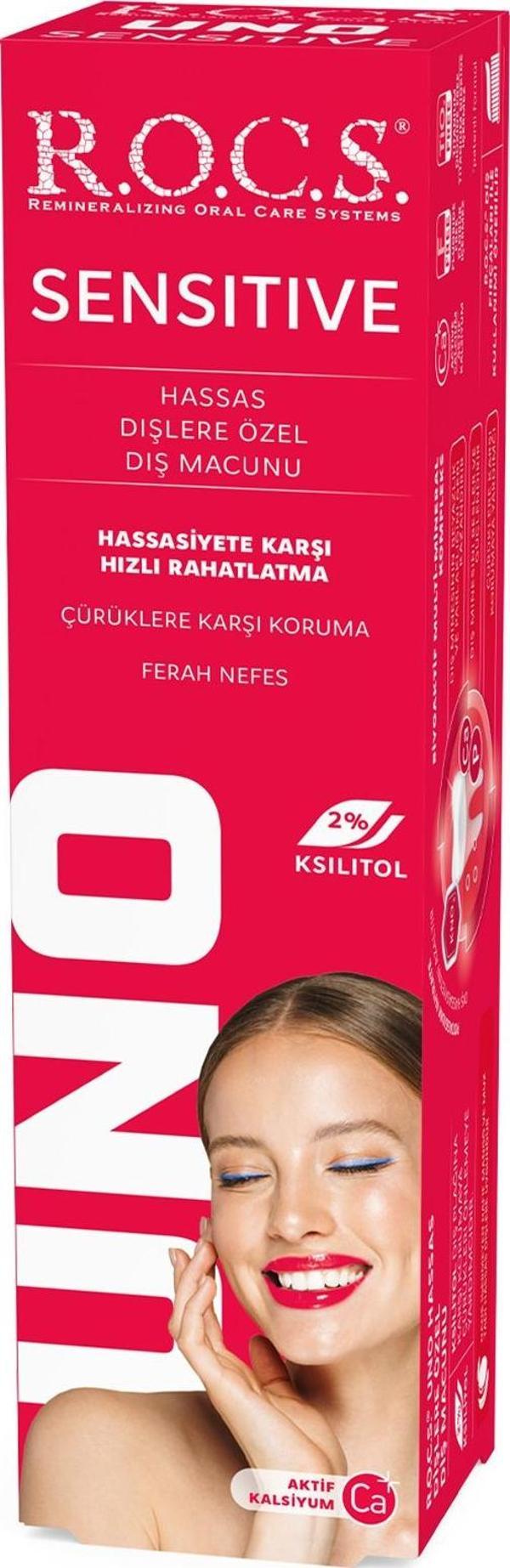 Rocs UNO SENSITIVE HASSAS DİŞLERE ÖZEL DİŞ MACUNU 74G - Image 1