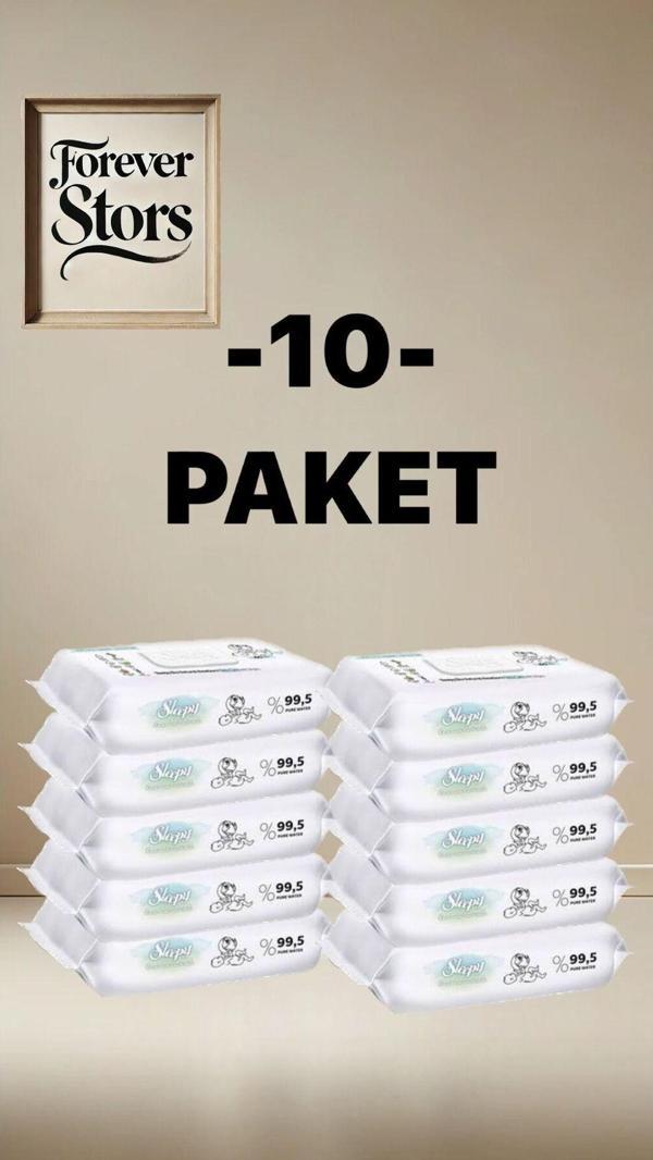 Sleepy Bio Natural Yenidoğan Islak Bebek Bakım Havlusu 10X40 (400 Yaprak) - Image 1