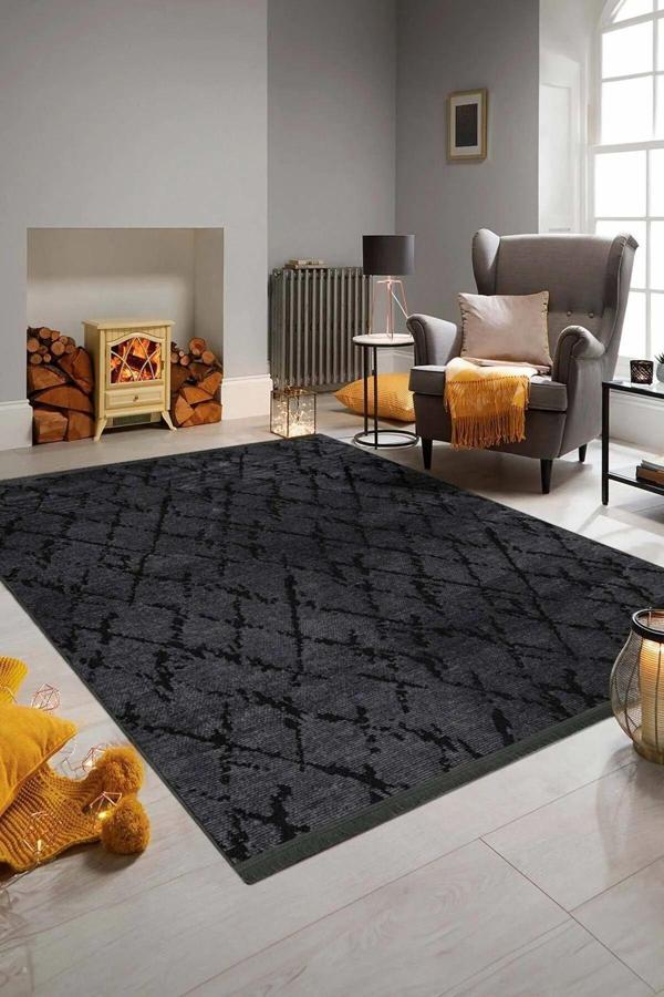 Aden Sierra 1 0115 Kaymaz Taban Şönil Dokuma Halı Makineda Yıkanabilir 100x150 cm - Image 1