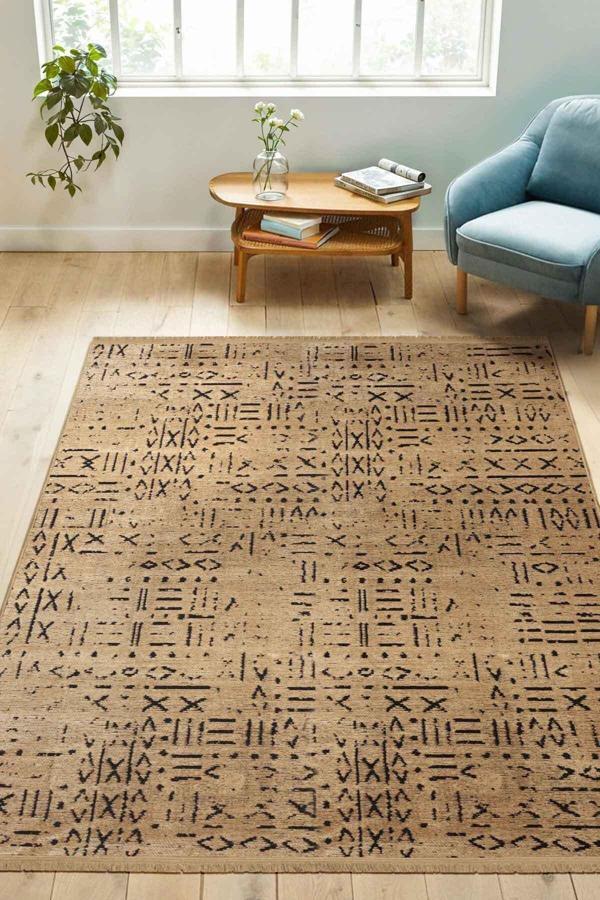 Aden Sierra 2 0202 Kaymaz Taban Şönil Dokuma Halı Makineda Yıkanabilir 160x300 cm - Image 1