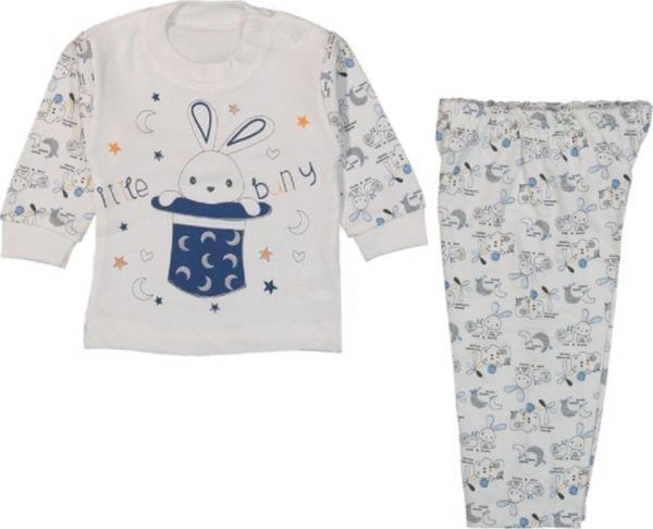 Kardelya Baby Sürpriz Tavşan Baskılı 2 Parça Erkek Bebek Takım 308619 - Image 1