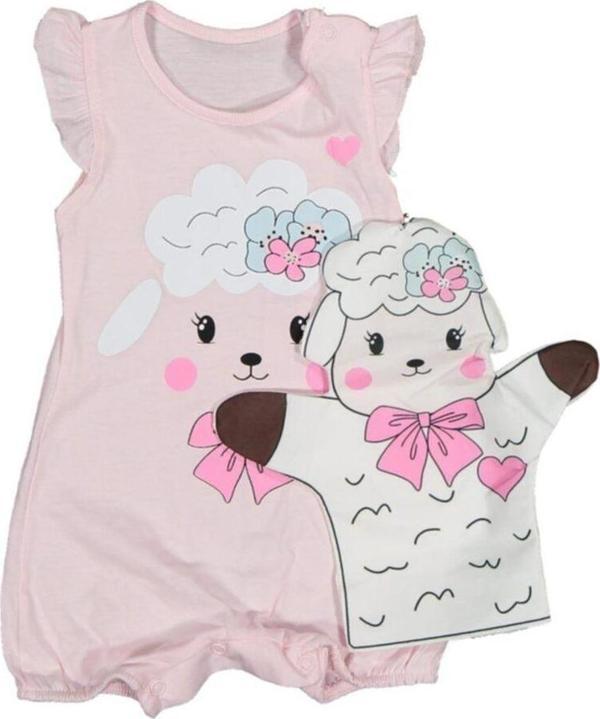 Necix'S Kız Bebek Kuzulu Hediye Kuklalı 2 Parça Tulum 1033800 - Image 1