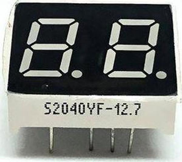 2 Karakter 7 Segment Led Display Kırmızı - 9 Pin Nümerik Gösterge - Image 1