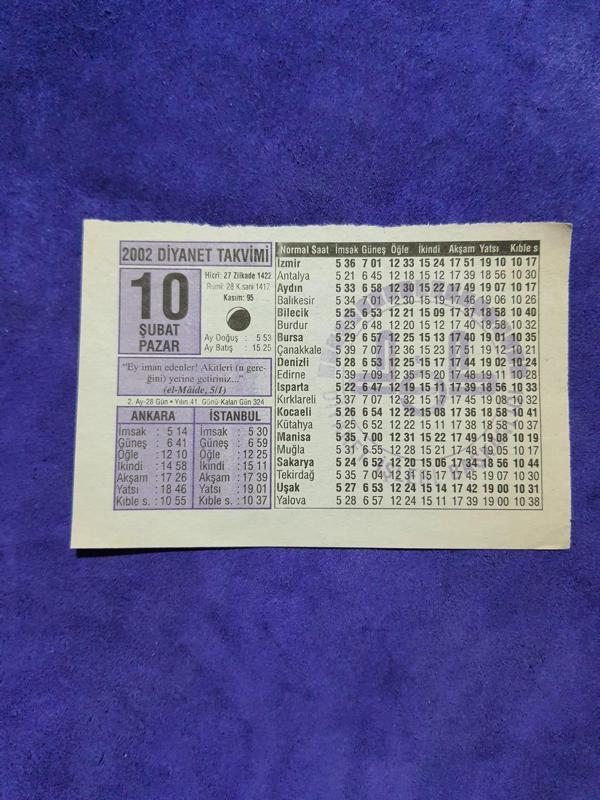 10 Şubat 2002 Takvim Yaprağı - Nostaljik Koleksiyonluk Takvim Yaprağı - Image 1