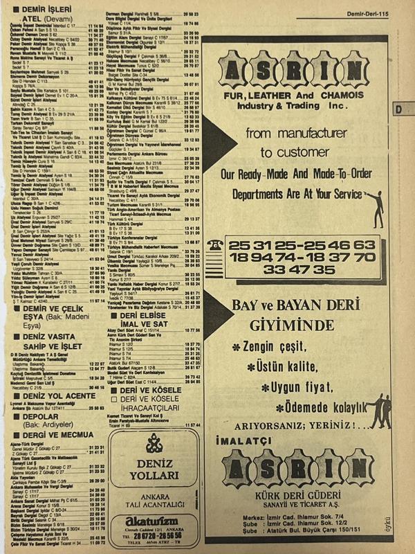 Ankara 1986 Meslek Reklam İlanı Efemera S115 - Image 1