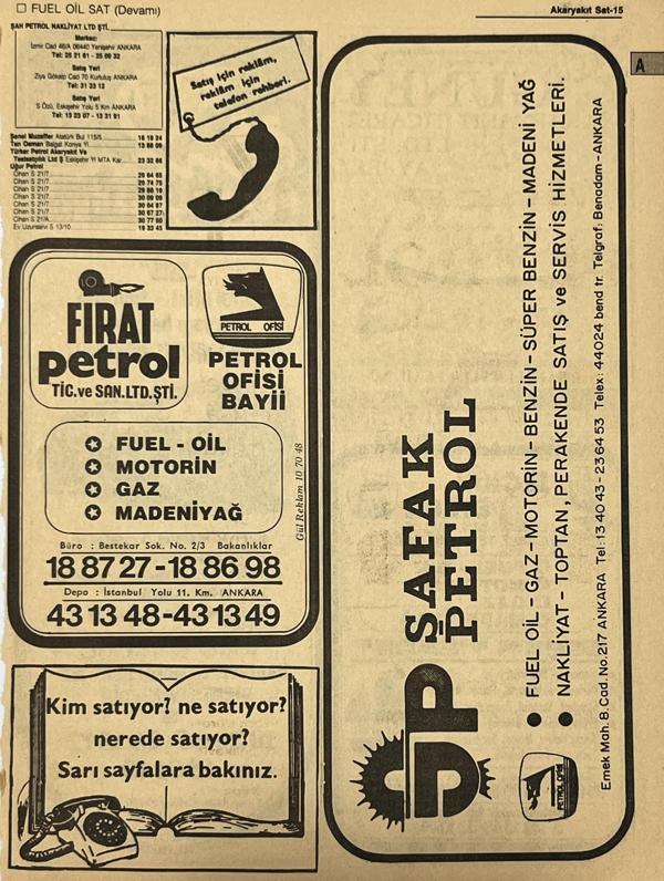 Ankara 1986 Meslek Reklam İlanı Efemera S15 - Image 1