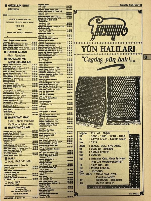 Ankara 1986 Meslek Reklam İlanı Efemera S169 - Image 1