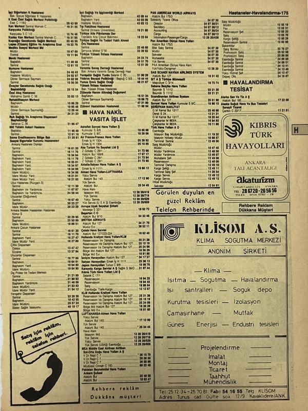 Ankara 1986 Meslek Reklam İlanı Efemera S175 - Image 1