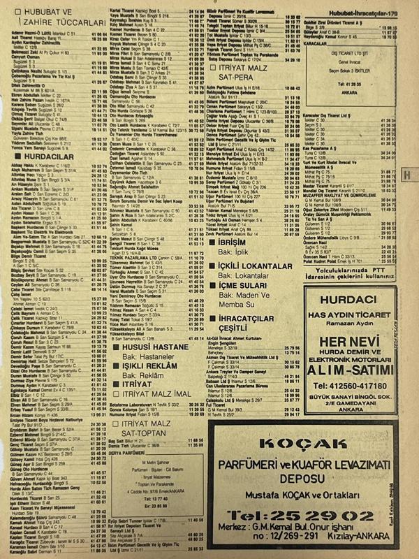 Ankara 1986 Meslek Reklam İlanı Efemera S179 - Image 1