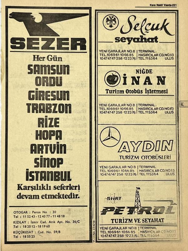 Ankara 1986 Meslek Reklam İlanı Efemera S221 - Image 1