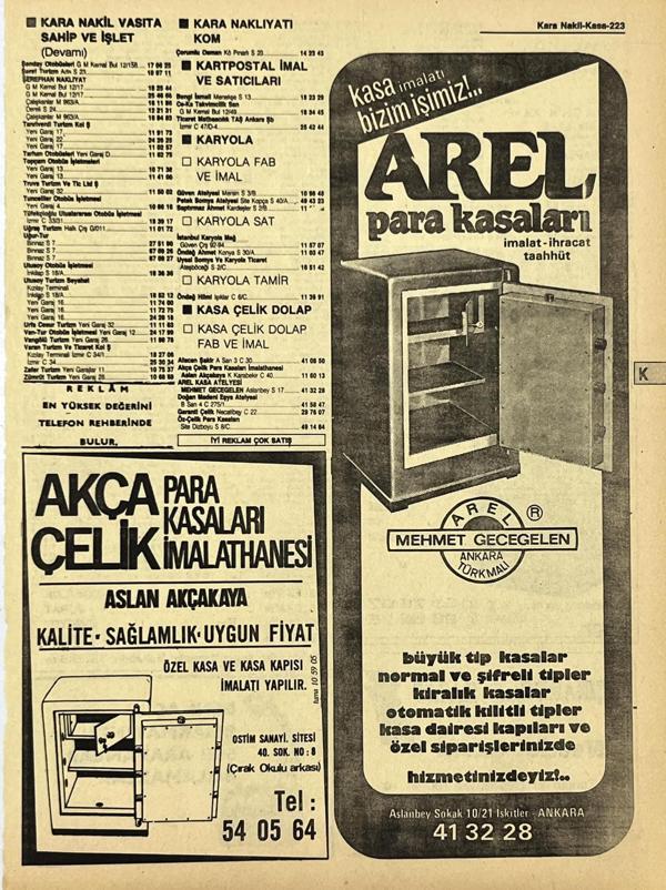 Ankara 1986 Meslek Reklam İlanı Efemera S223 - Image 1