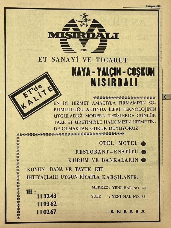 Ankara 1986 Meslek Reklam İlanı Efemera S225 - Image 1