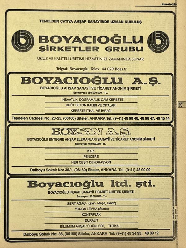 Ankara 1986 Meslek Reklam İlanı Efemera S229 - Image 1