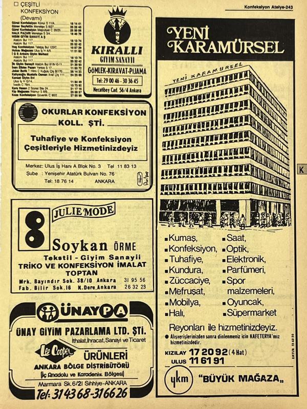 Ankara 1986 Meslek Reklam İlanı Efemera S243 - Image 1