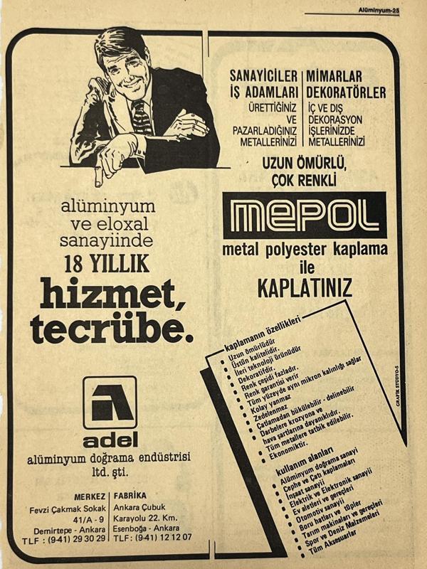 Ankara 1986 Meslek Reklam İlanı Efemera S25 - Image 1