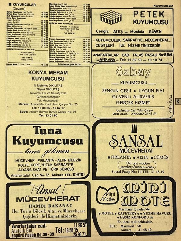 Ankara 1986 Meslek Reklam İlanı Efemera S251 - Image 1