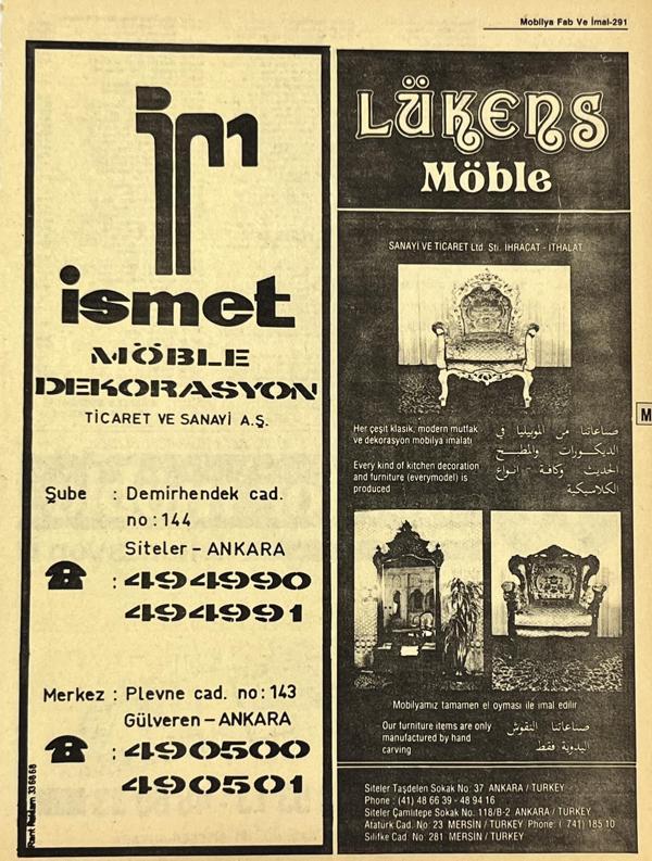 Ankara 1986 Meslek Reklam İlanı Efemera S291 - Image 1