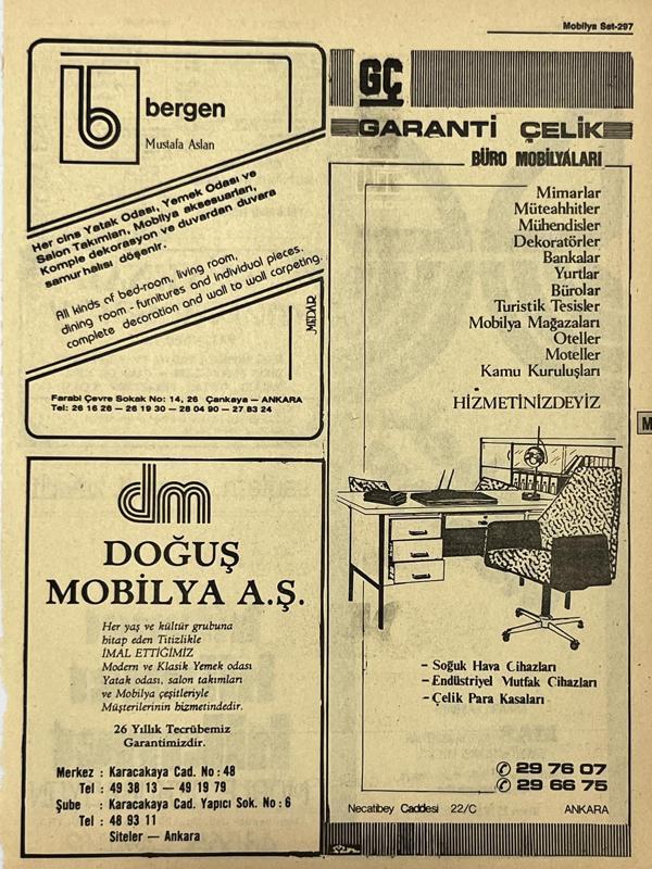 Ankara 1986 Meslek Reklam İlanı Efemera S297 - Image 1