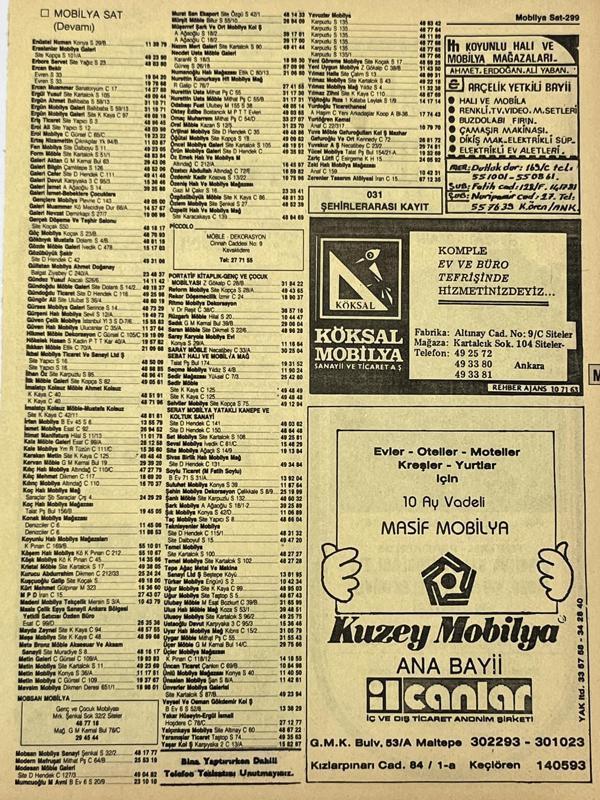 Ankara 1986 Meslek Reklam İlanı Efemera S299 - Image 1