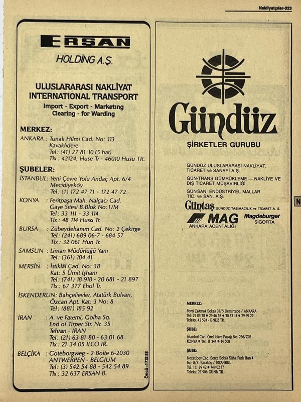 Ankara 1986 Meslek Reklam İlanı Efemera S323 - Image 1