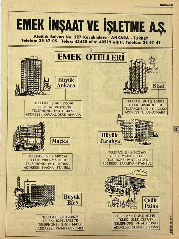 Ankara 1986 Meslek Reklam İlanı Efemera S341 - Image 1