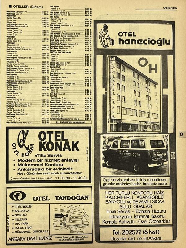 Ankara 1986 Meslek Reklam İlanı Efemera S345 - Image 1