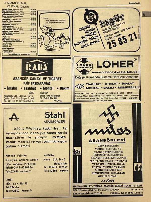 Ankara 1986 Meslek Reklam İlanı Efemera S35 - Image 1