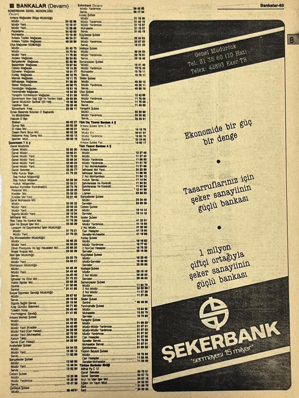 Ankara 1986 Meslek Reklam İlanı Efemera S53 - Image 1