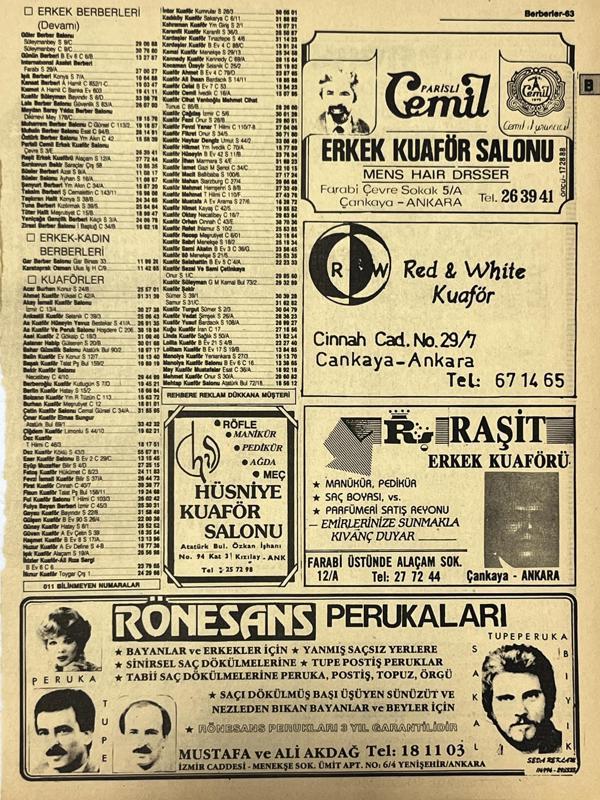Ankara 1986 Meslek Reklam İlanı Efemera S63 - Image 1