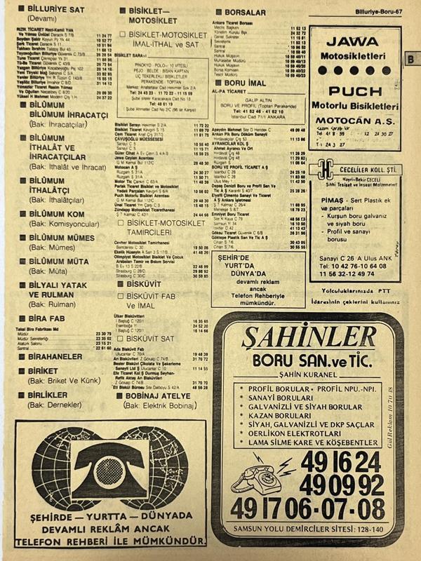 Ankara 1986 Meslek Reklam İlanı Efemera S67 - Image 1