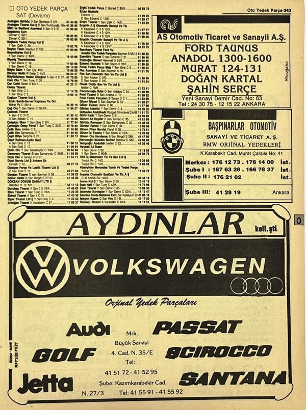 Ankara 1986 Meslek Reklam İlanı Efemera S363 - Image 1