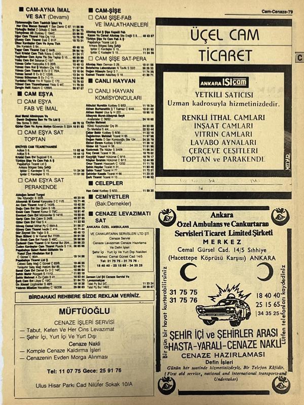 Ankara 1986 Meslek Reklam İlanı Efemera S79 - Image 1