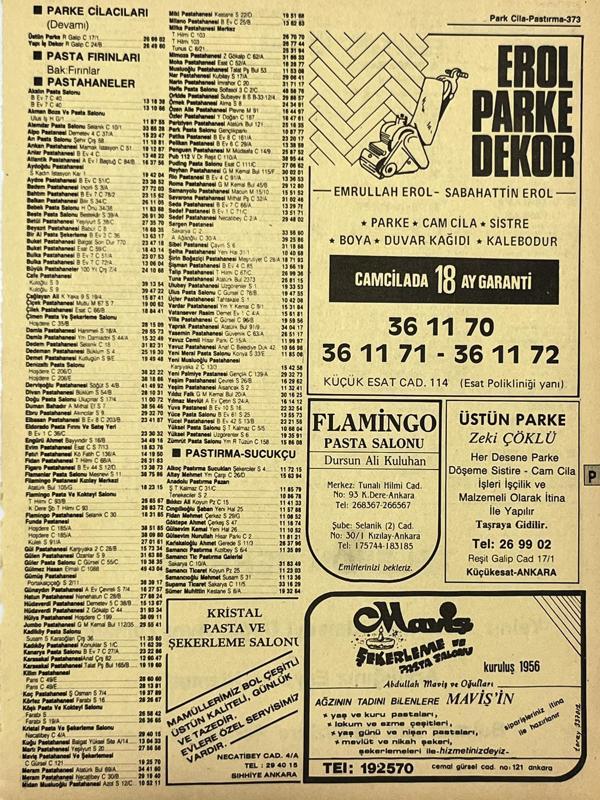 Ankara 1986 Meslek Reklam İlanı Efemera S373 - Image 1