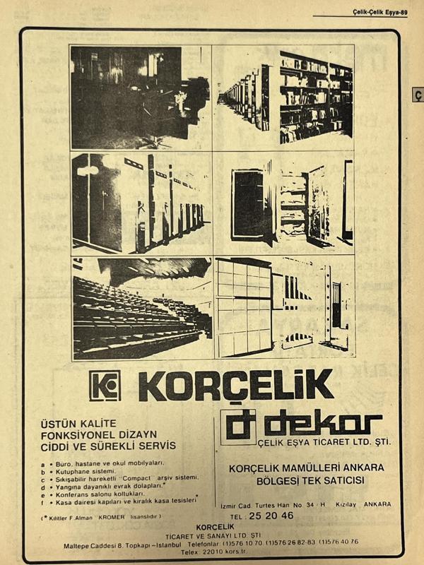 Ankara 1986 Meslek Reklam İlanı Efemera S89 - Image 1
