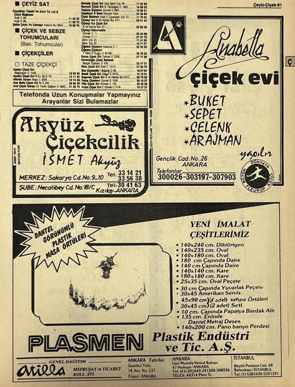Ankara 1986 Meslek Reklam İlanı Efemera S91 - Image 1