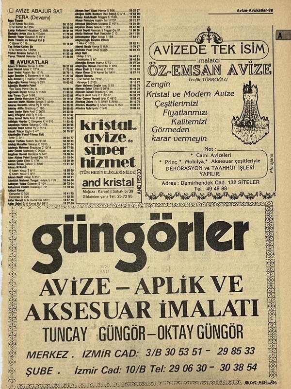 Ankara 1986 Meslek Reklam İlanı Efemera S39 - Image 1