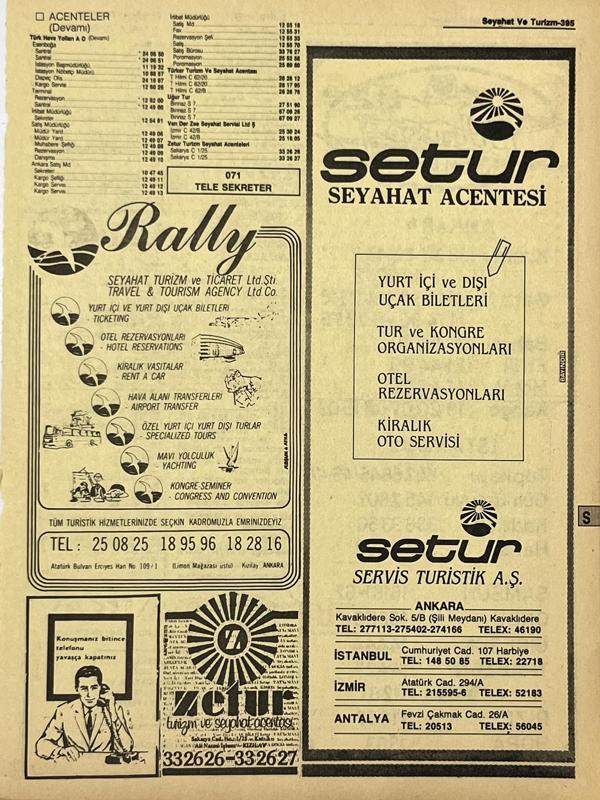 Ankara 1986 Meslek Reklam İlanı Efemera S395 - Image 1